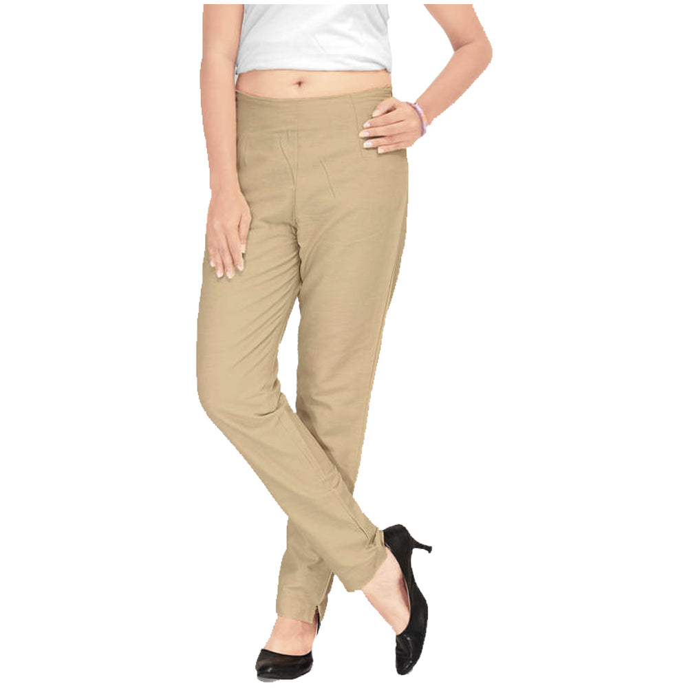 FG Women's Flex Cotton Red Cigar Pants/Casual Trousers, Pink (FG-NSP-1002)