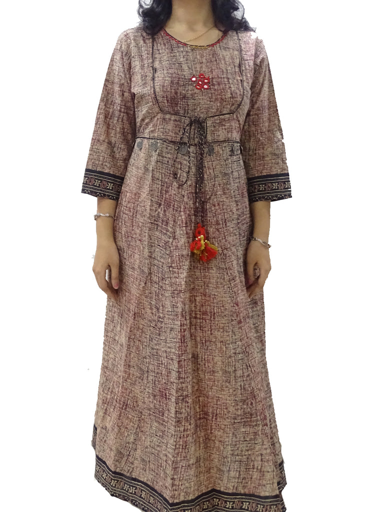 Copy of FG's Women's Kutchi Cotton Straight Kurti, Multi